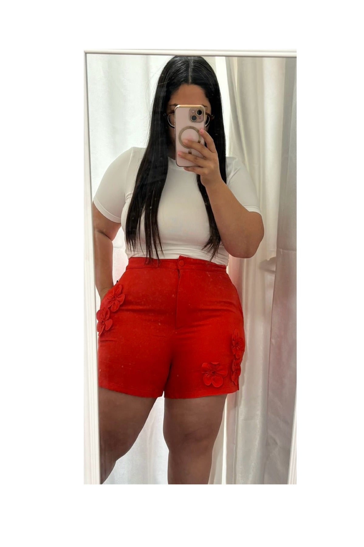 Red Flower Short